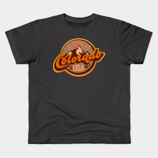 Aspen Colorado Vintage eighties badge Kids T-Shirt